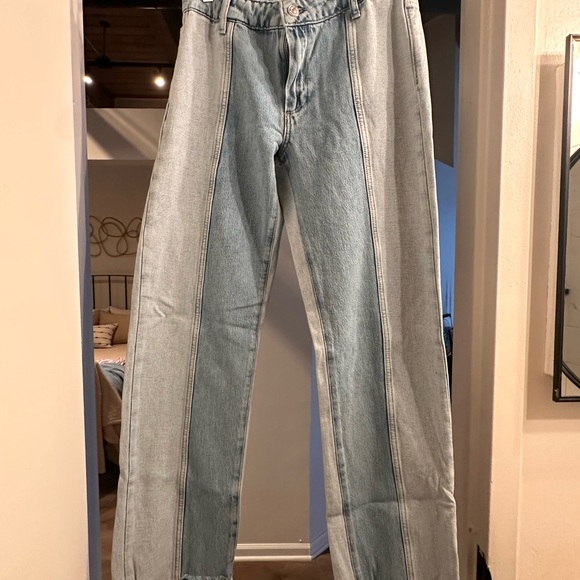 PAIGE Light and Medium Blue Denim Jeans - Picture 3 of 7
